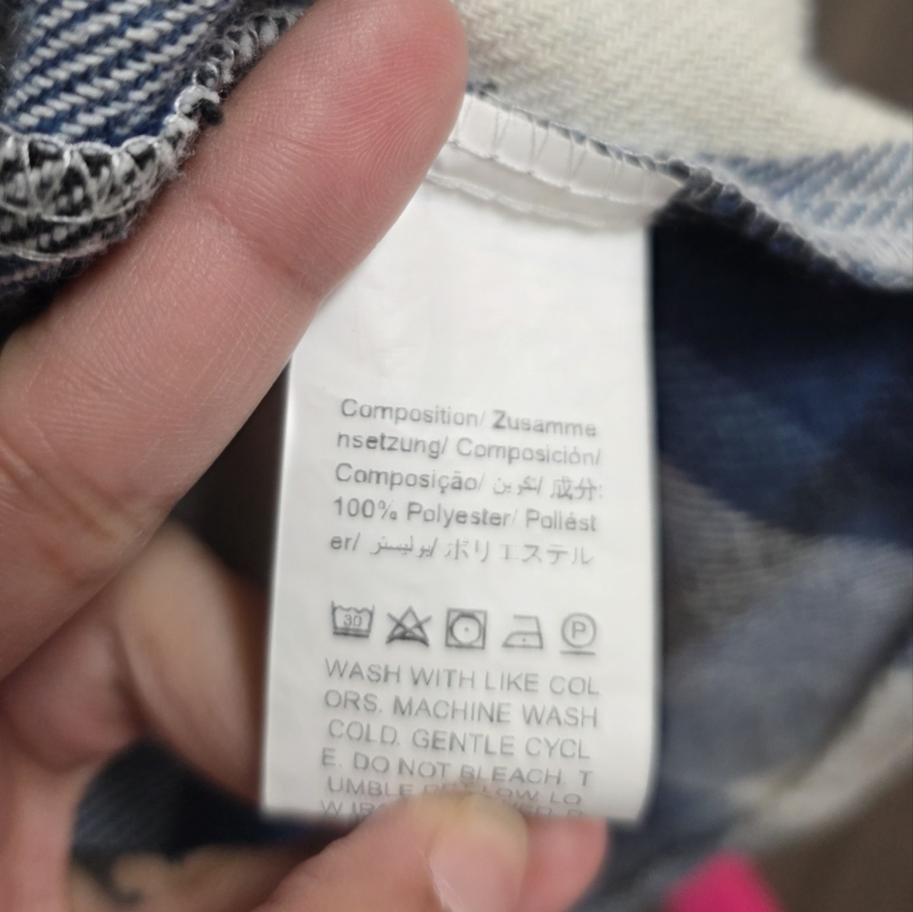Shein Blue Plaid Shacket - Picture 12 of 13